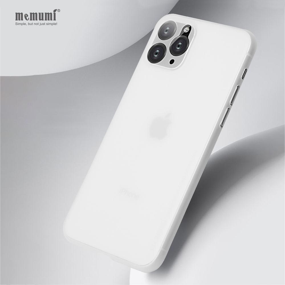 Ốp lưng nhám siêu mỏng 0.3mm cho iPhone 11 Pro - 11 Pro Max hiệu Memumi có gờ bảo vệ camera