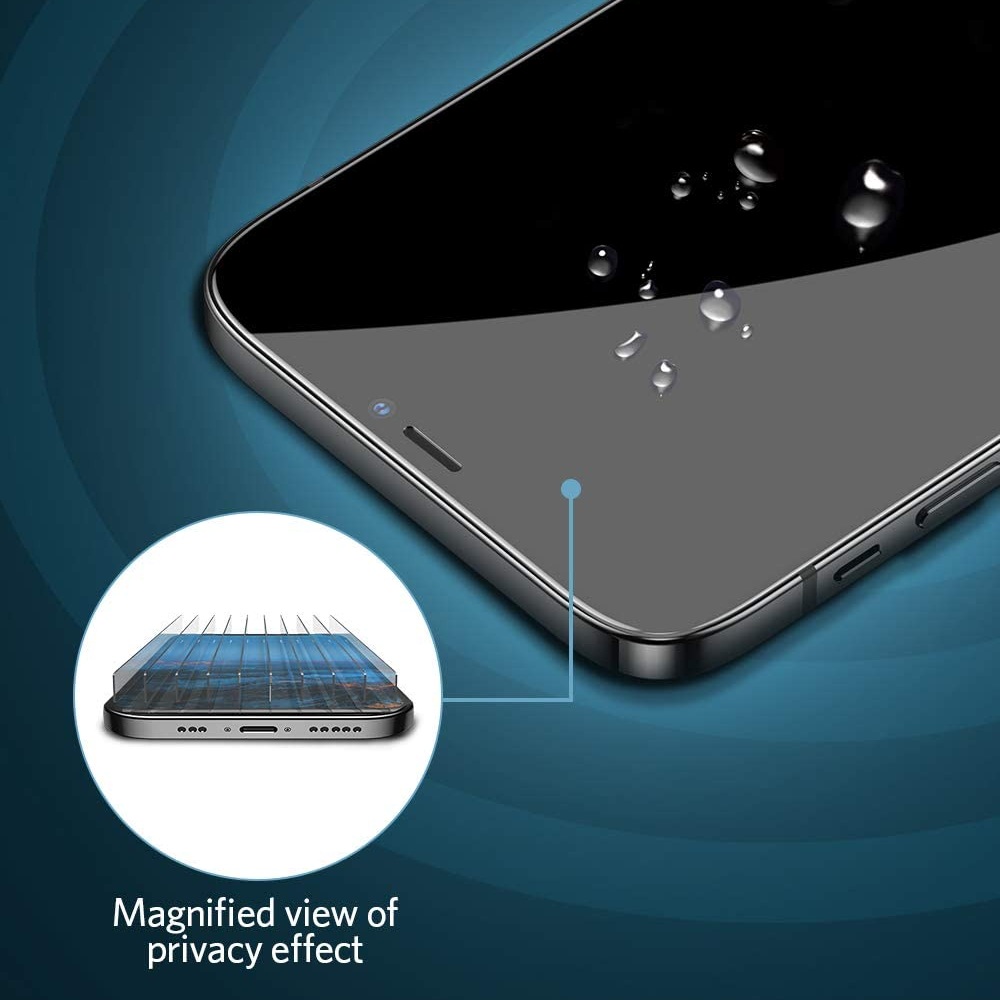 Miếng dán kính cường lực chống nhìn trộm full 3D cho iPhone 12 - 12 Pro - 12 Mini - 12 Pro Max hiệu Benks