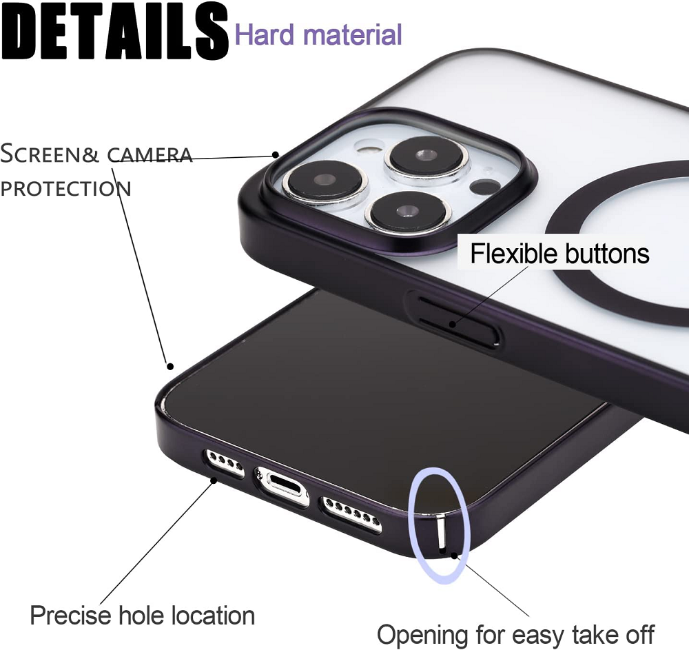 Ốp lưng chống sốc cho iPhone 14 Pro Max (6.7 inch) hỗ trợ sạc Magsafe hiệu DEVIA Glimmer Series