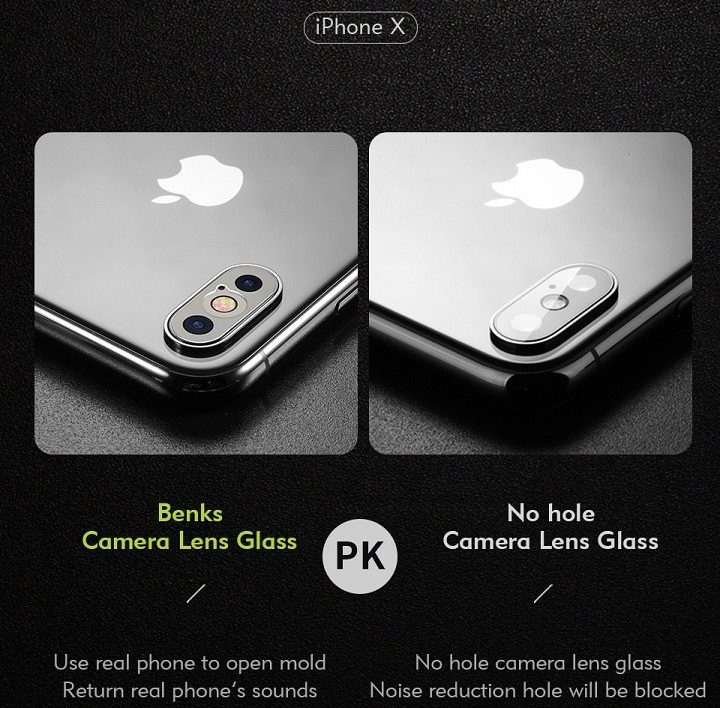 Miếng dán kính cường lực bảo vệ Camera mỏng 0.15mm cho iPhone X - iPhone Xs - Xs Max hiệu Benks