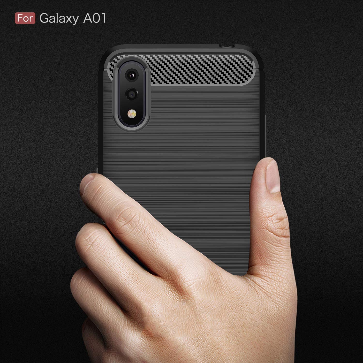 Ốp lưng chống sốc vân kim loại cho Samsung Galaxy A01 hiệu Likgus