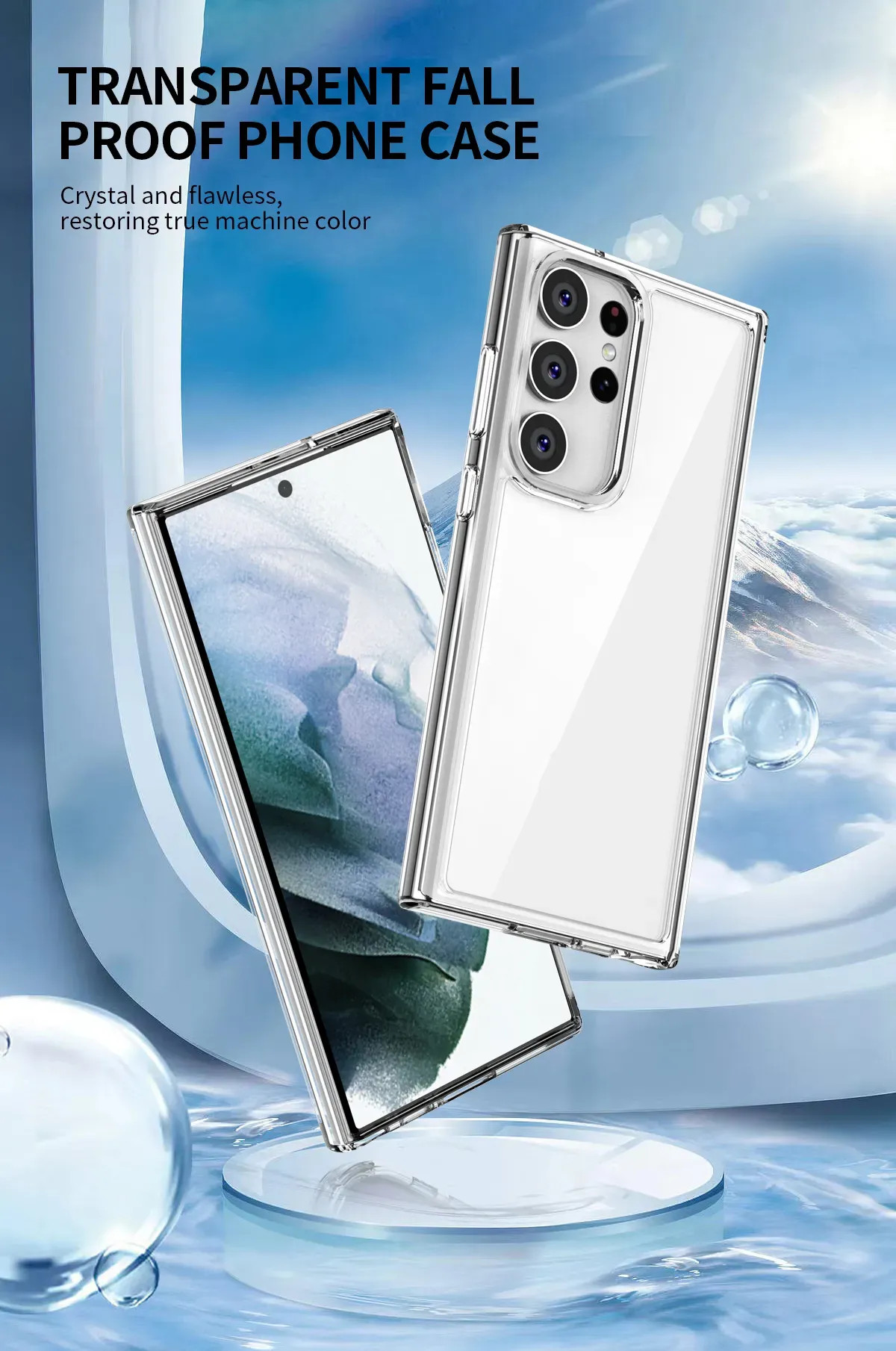 Ốp lưng trong suốt viền màu cho Samsung Galaxy S23 Ultra hiệu Likgus Simple But Unique