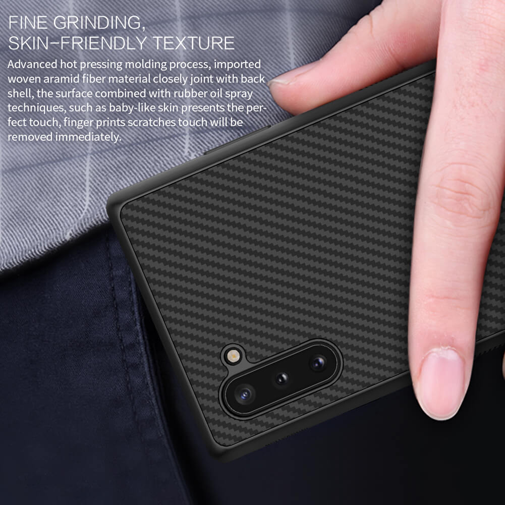 Ốp lưng chống sốc sợi Carbon cho Samsung Galaxy Note 10 / Note 10 5G hiệu Nillkin