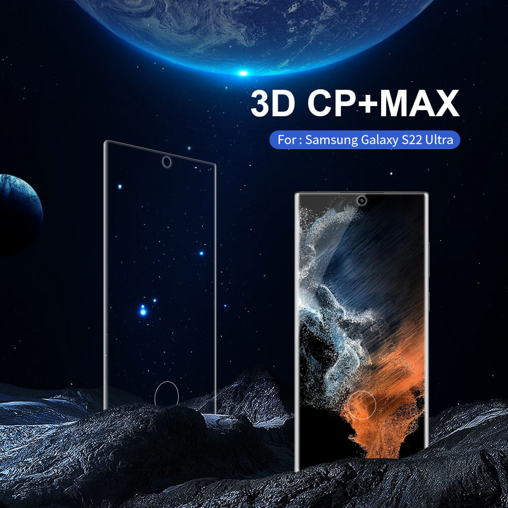 Miếng dán kính cường lực full 3D cho Samsung Galaxy S22 Ultra hiệu Nillkin CP+ Max