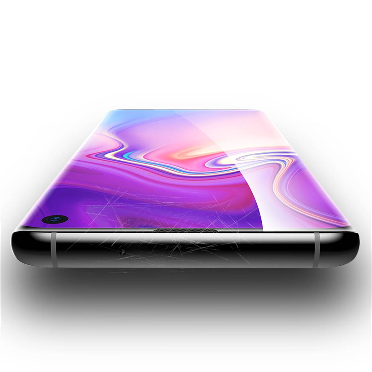 Miếng dán màn hình silicon Full 3D cho Samsung Galaxy S10 - S10 Plus hiệu Rock Hydrogel