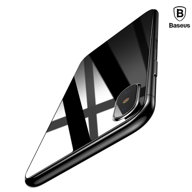 Miếng dán kính cường lực 3D mặt sau lưng cho iPhone X - Xs - XS Max hiệu Baseus