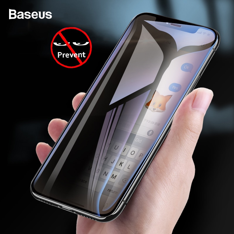 Miếng dán kính cường lực chống nhìn trộm cho iPhone 11 - 11 Pro  - 11 Pro Max - iPhone X - Xs - Xs Max - XR hiệu Baseus