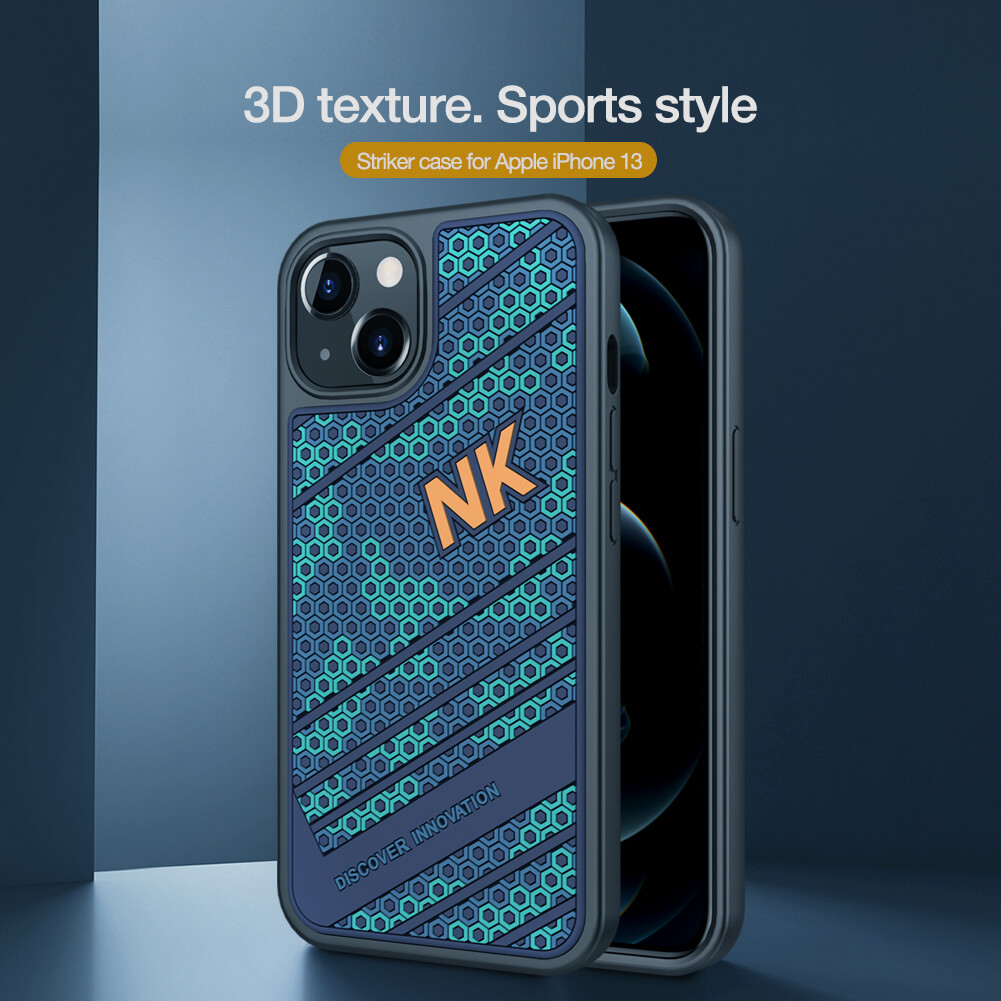 Ốp lưng chống sốc cho iPhone 13 6.1 inch họa tiết mặt lưng 3D hiệu Nillkin Striker