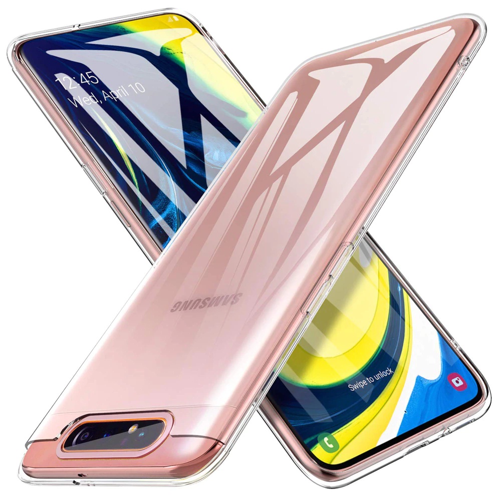 Ốp lưng dẻo silicon trong suốt cho Samsung Galaxy A80 / A90 hiệu Ultra Thin