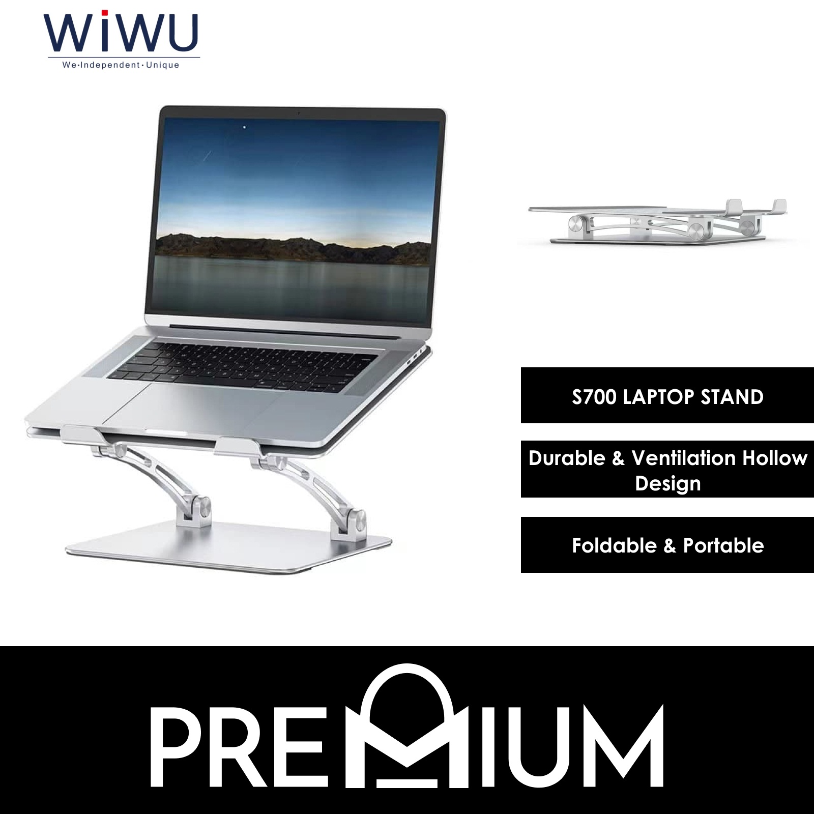 Giá đỡ tản nhiệt cho Macbook Laptop hiệu Wiwu S700 Adjustable Laptop Stand