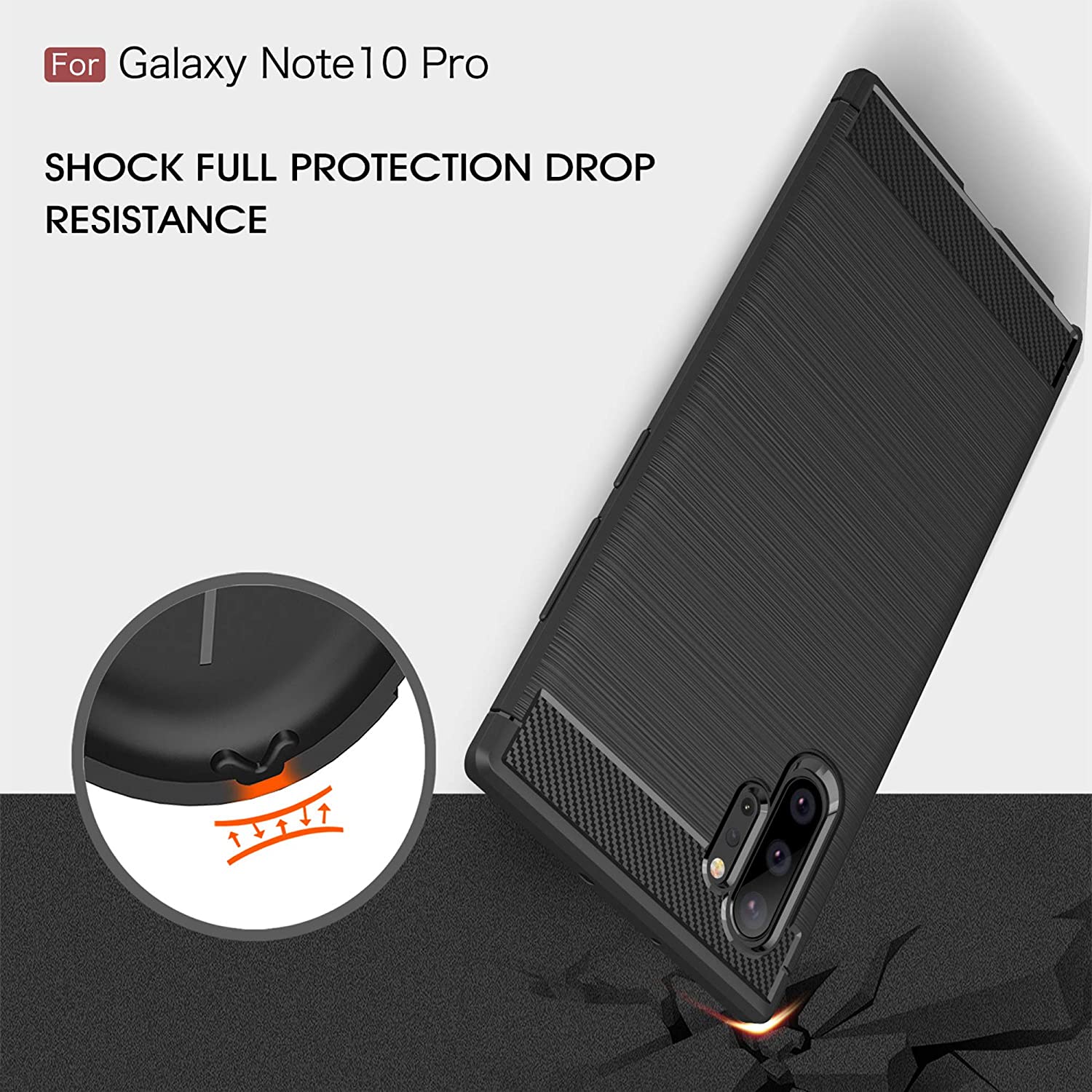 Ốp lưng chống sốc vân kim loại cho Samsung Galaxy Note 10 Plus - Note 10 Plus 5G hiệu Likgus