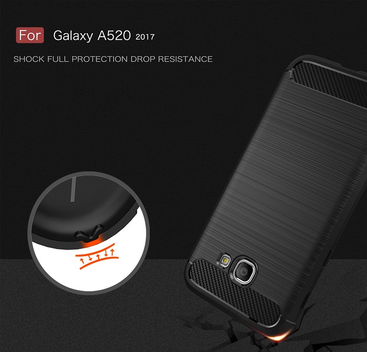 Ốp lưng chống sốc vân kim loại cho Samsung Galaxy A5 2017 hiệu Likgus