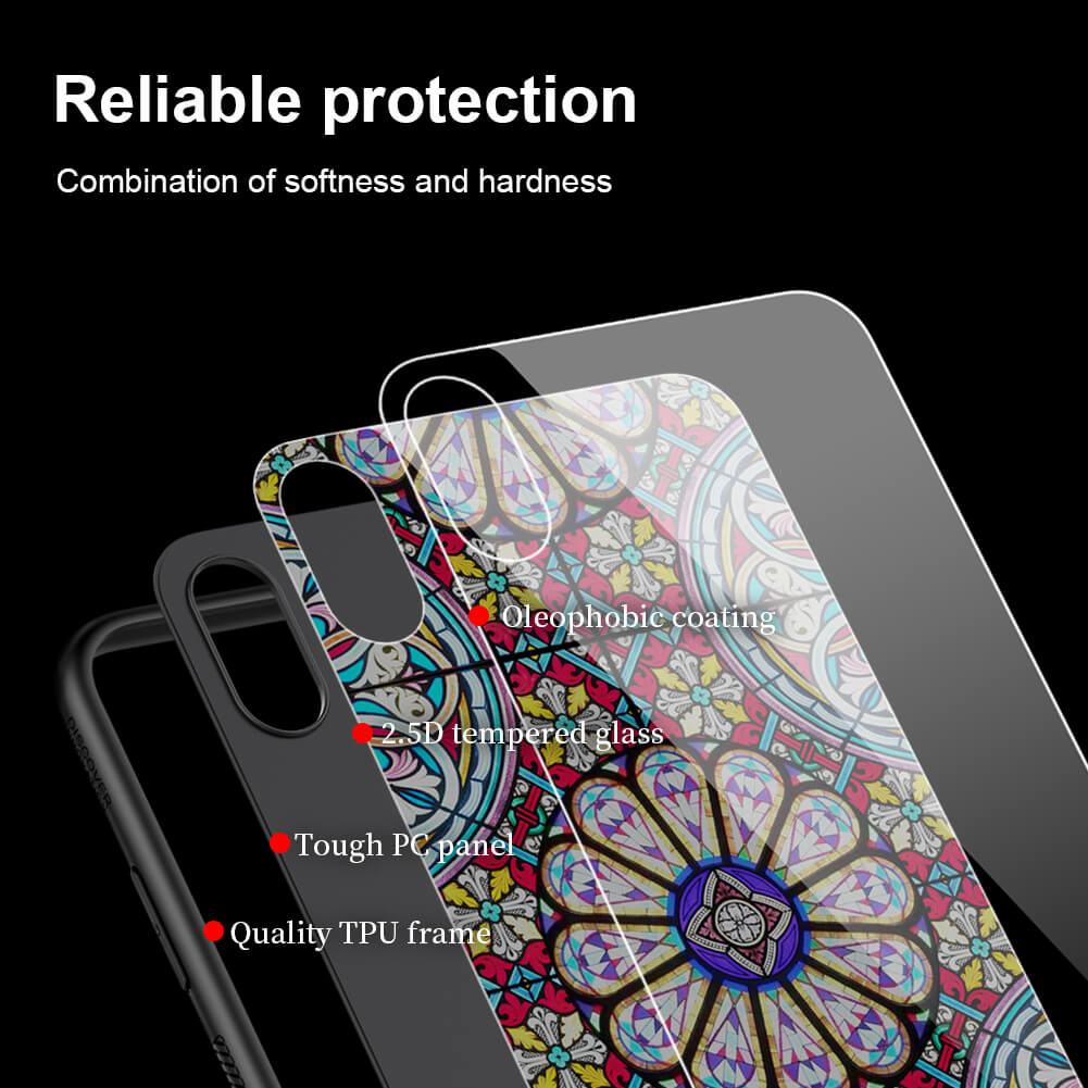 Ốp lưng kính cường lực hoa văn & viền silicon bảo vệ cho iPhone X - Xs - Xs Max hiệu Nillkin Dreamland