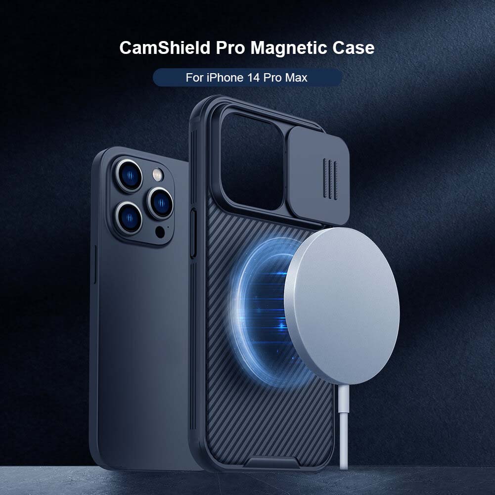 Ốp lưng chống sốc hỗ trợ sạc nhanh Magsafe cho iPhone 14 Pro Max (6.7 inch) bảo vệ Camera hiệu Nillkin Camshield Pro 