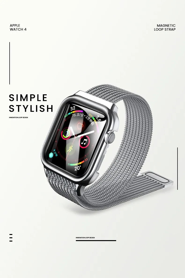 Dây đeo thay thế kèm khung viền bảo vệ cao cấp cho Apple Watch 40mm hiệu Usams
