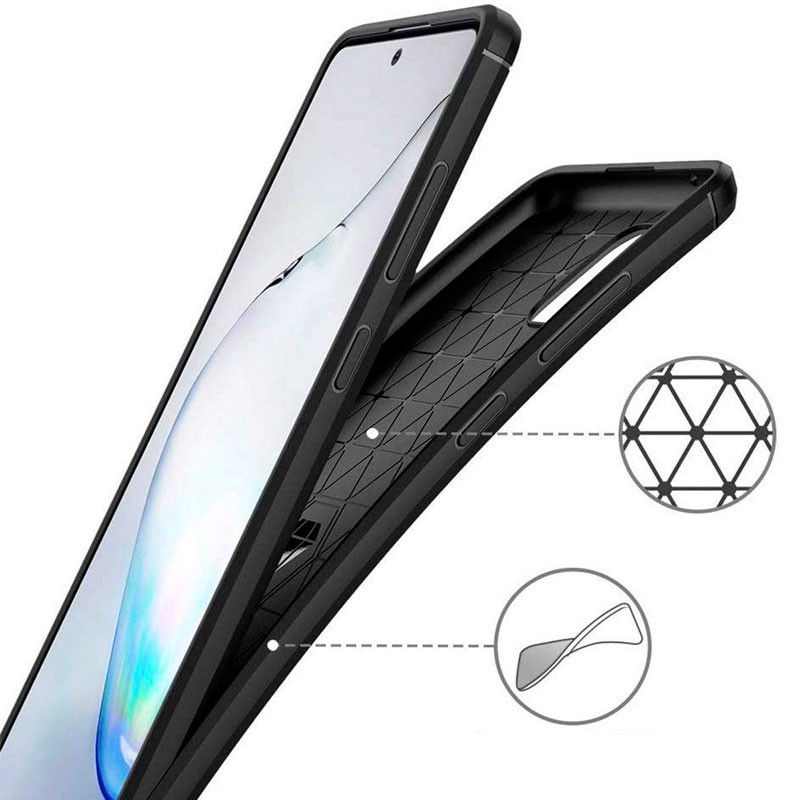 Ốp lưng chống sốc vân kim loại cho Samsung Galaxy Note 10 Lite hiệu Likgus