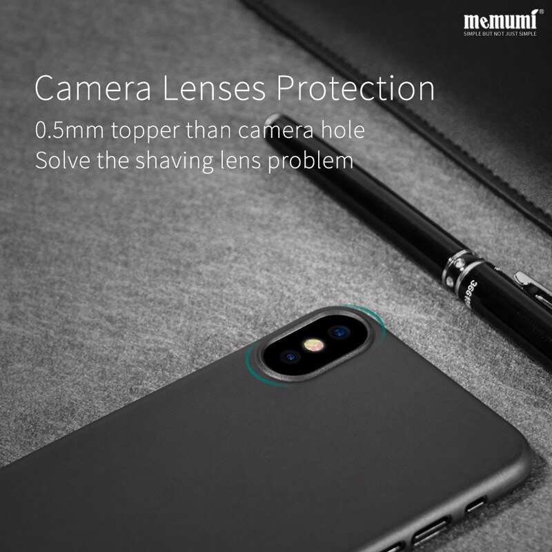 Ốp lưng nhám siêu mỏng 0.3mm cho iPhone X - Xs - Xs Max hiệu Memumi có gờ bảo vệ camera