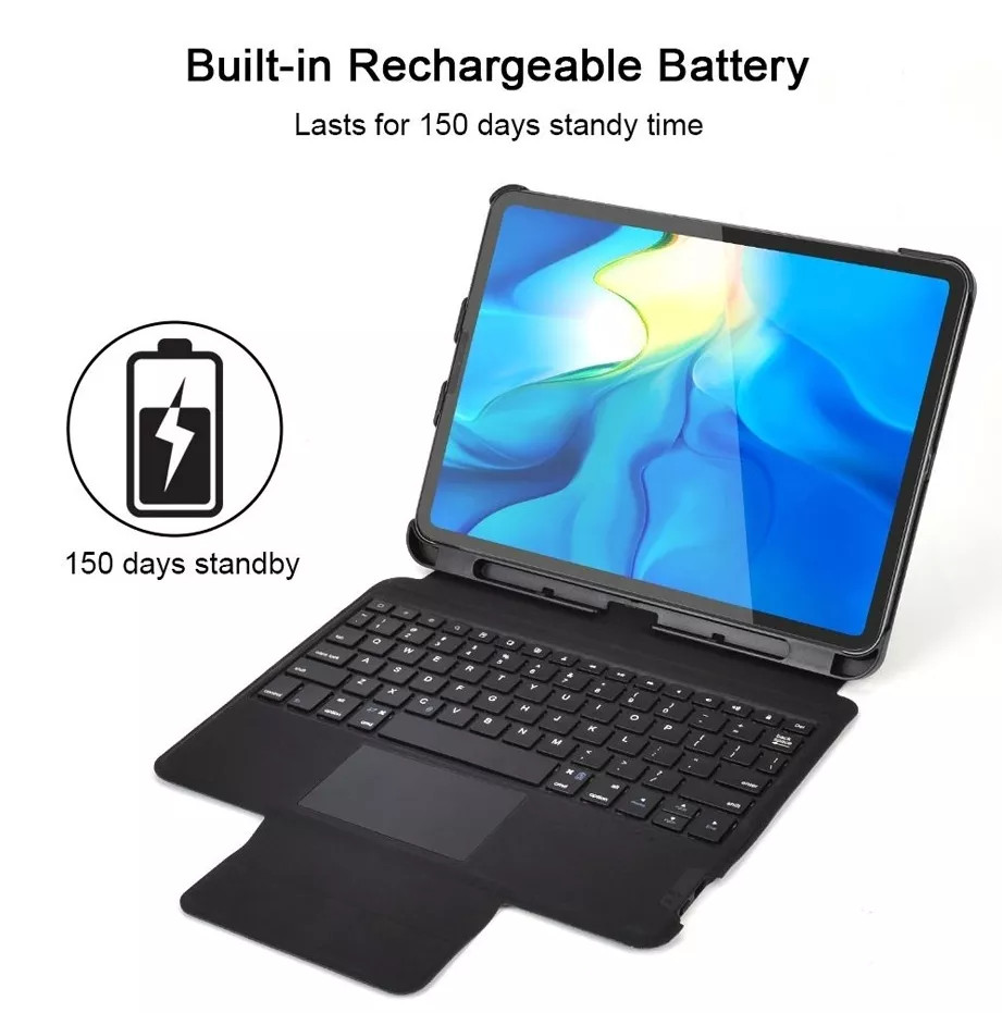 Case bao da bàn phím không dây Bluetooth trang bị touchPad cho iPad Pro 11 2021 Chip M1 / 2020 hiệu CHOETECH BH-012