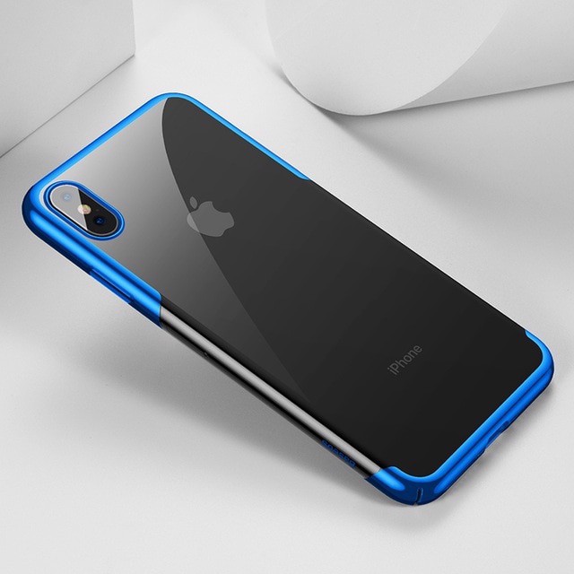 Ốp lưng viền màu mạ crom cho iPhone X - Xs - XR - Xs Max Hiệu Baseus Glitter