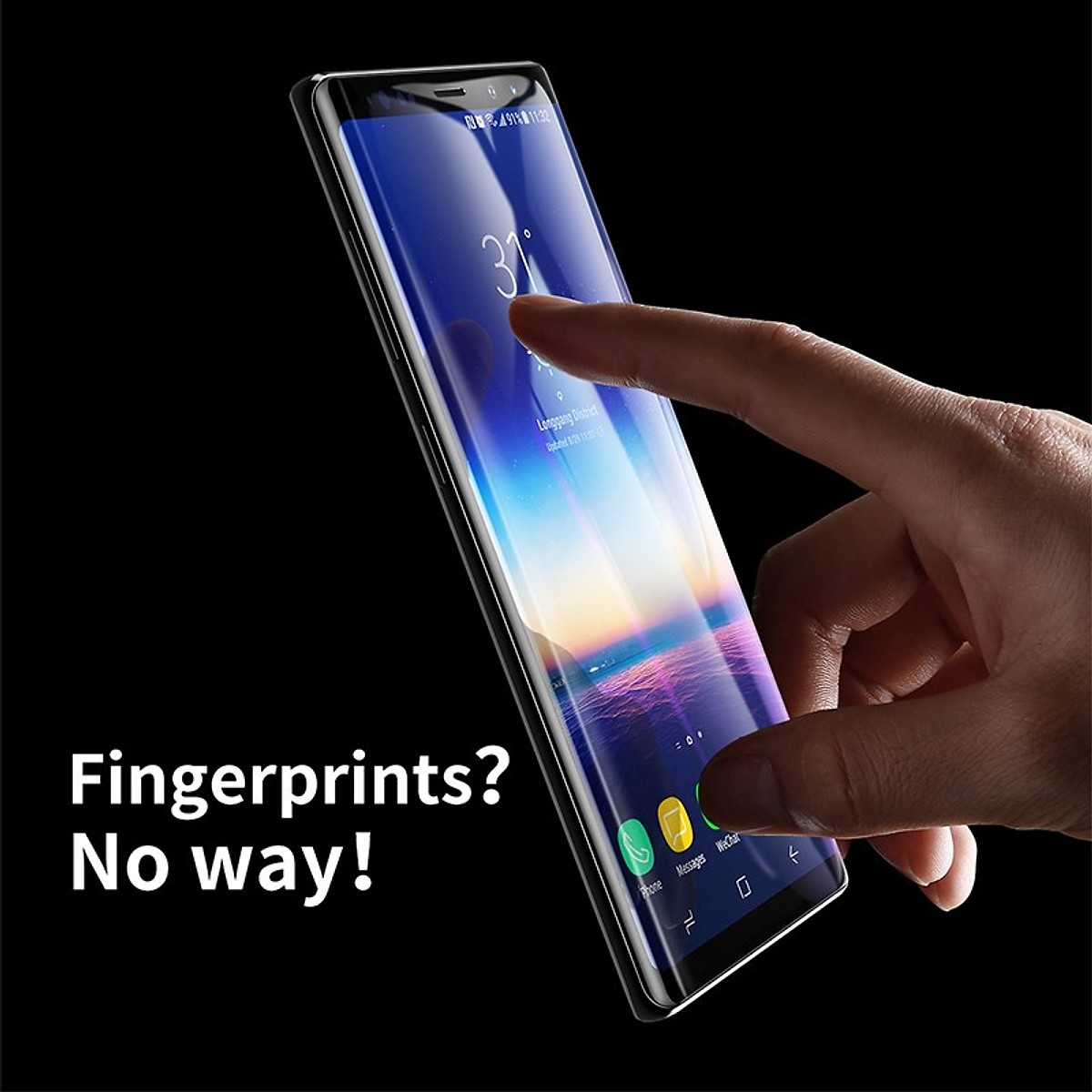 Miếng dán kính cường lực full 3D cho Samsung Galaxy Note 9 hiệu Baseus
