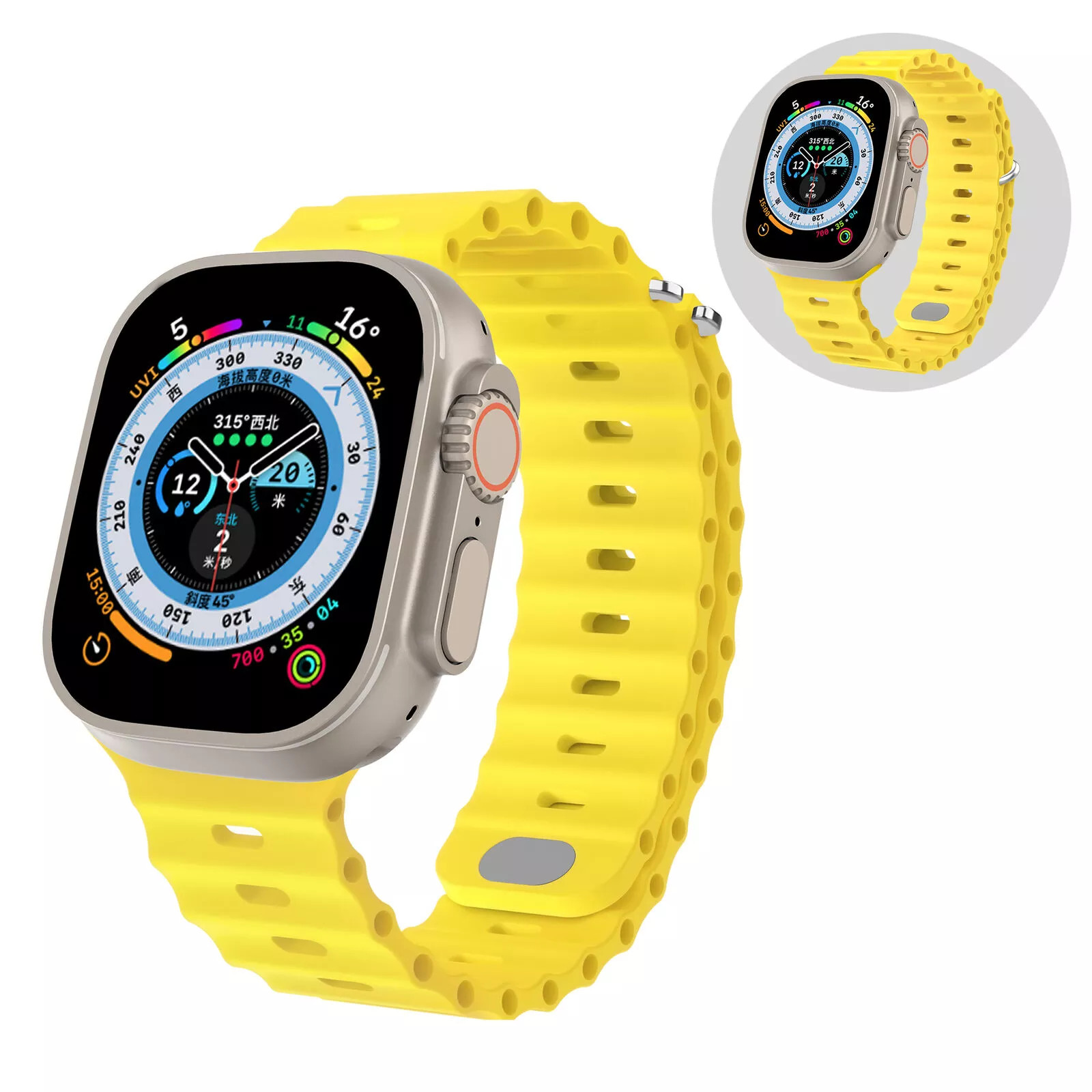 Dây đeo thay thế cho apple watch 45mm series 7 chất liệu vải kết hợp với nylon hiệu COTEETCI Ocean Strap Watchband