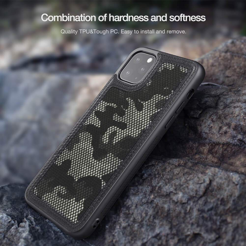 Ốp lưng chống sốc quân đội army bảo vệ toàn diện cho iPhone 11 Pro Max hiệu Nillkin Camo