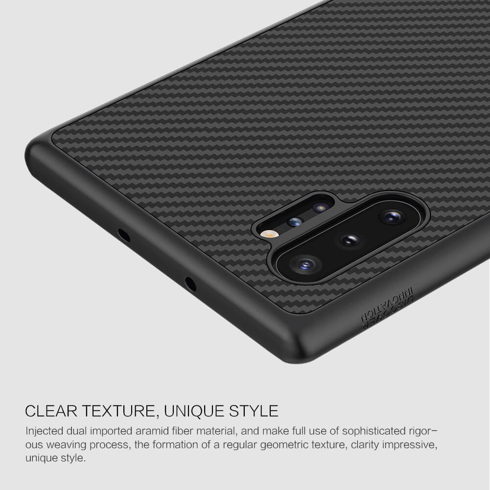 Ốp lưng chống sốc sợi Carbon cho Samsung Galaxy Note 10 Plus / Note 10 Plus 5G hiệu Nillkin