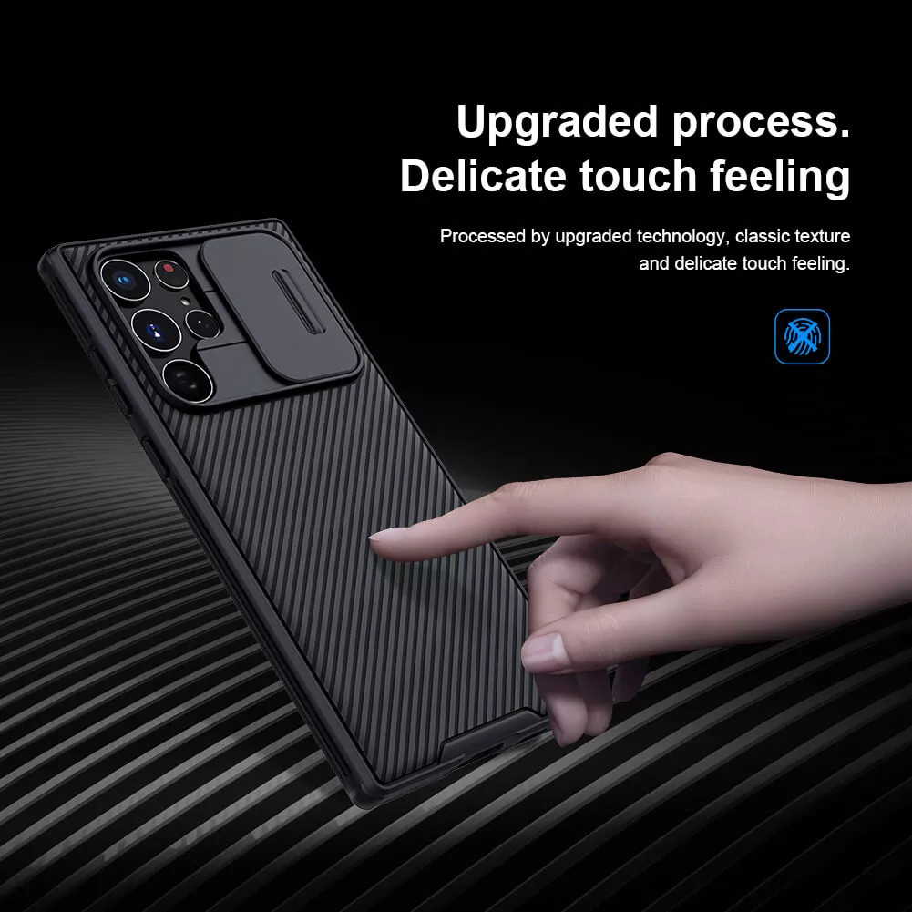 Ốp lưng chống sốc cho Samsung Galaxy S22 Ultra bảo vệ Camera hiệu Nillkin Camshield Pro