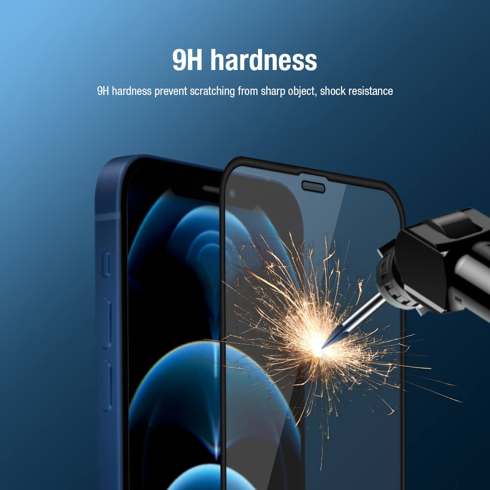 Miếng dán kính cường lực full 3D cho iPhone 12 / iPhone 12 Pro   hiệu Nillkin Amazing PC Ultra Clear