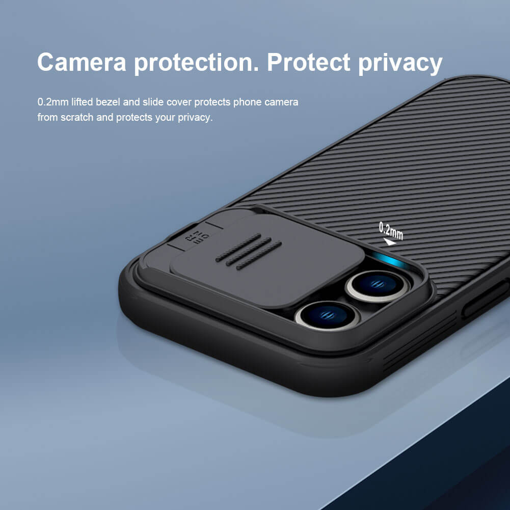 Ốp lưng chống sốc hỗ trợ sạc nhanh Magsafe cho iPhone 14 Pro Max (6.7 inch) bảo vệ Camera hiệu Nillkin Camshield Pro 