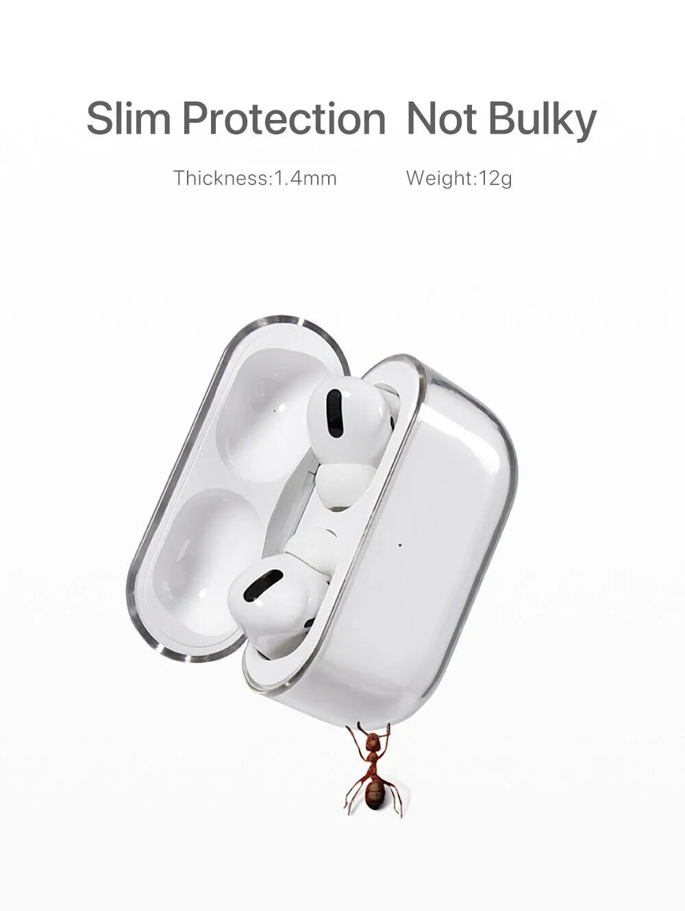 Bao case chống sốc trong suốt cho Airpods Pro 2 2022 hiệu Likgus Crystal Shell