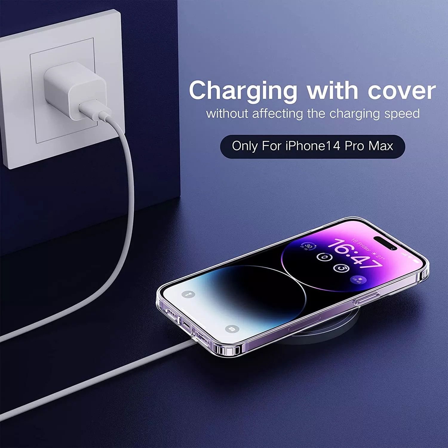 Ốp lưng chống sốc trong suốt hỗ trợ sạc Magsafe cho iPhone 14 Pro Max (6.7 inch) hiệu Memumi Magsafe Magetic Case