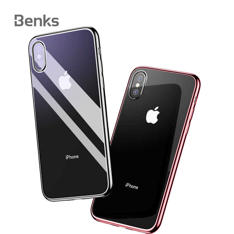 Ốp lưng trong suốt viền màu dành cho iPhone XR bảo vệ camera hiệu Benks Magic Glitz