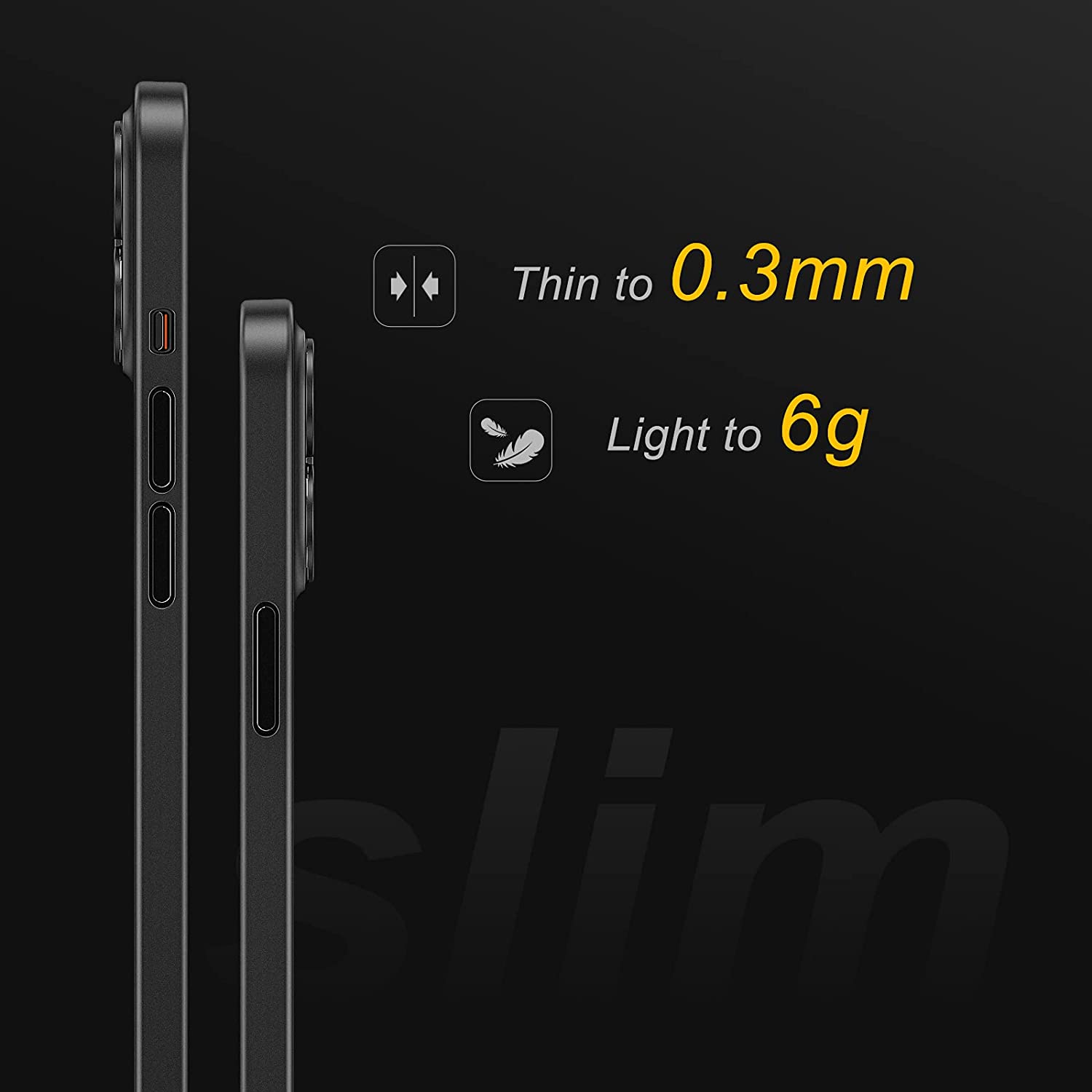 Ốp lưng nhám chống sốc siêu mỏng 0.3mm cho iPhone 13 Pro Max hiệu Memumi
