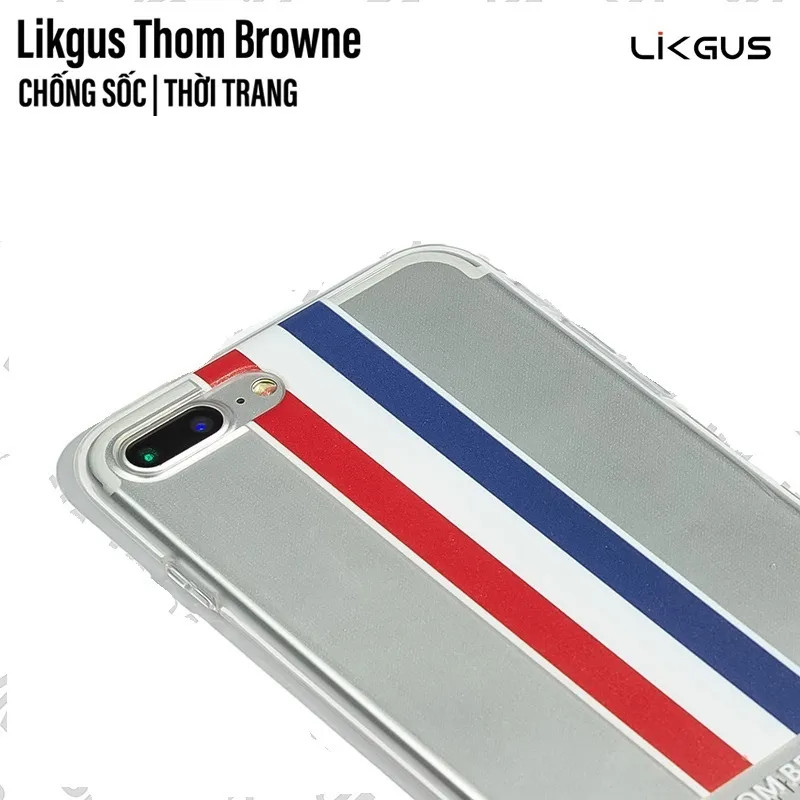 Ốp lưng trong suốt chống sốc cho iPhone 7 Plus / iPhone 8 Plus hiệu Likgus Thom Browne