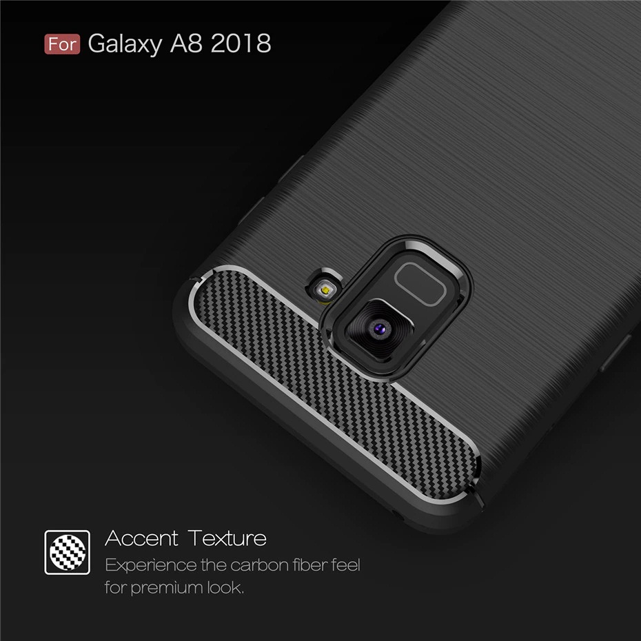 Ốp lưng chống sốc vân kim loại cho Samsung Galaxy A8 - A8 Plus 2018 hiệu Likgus