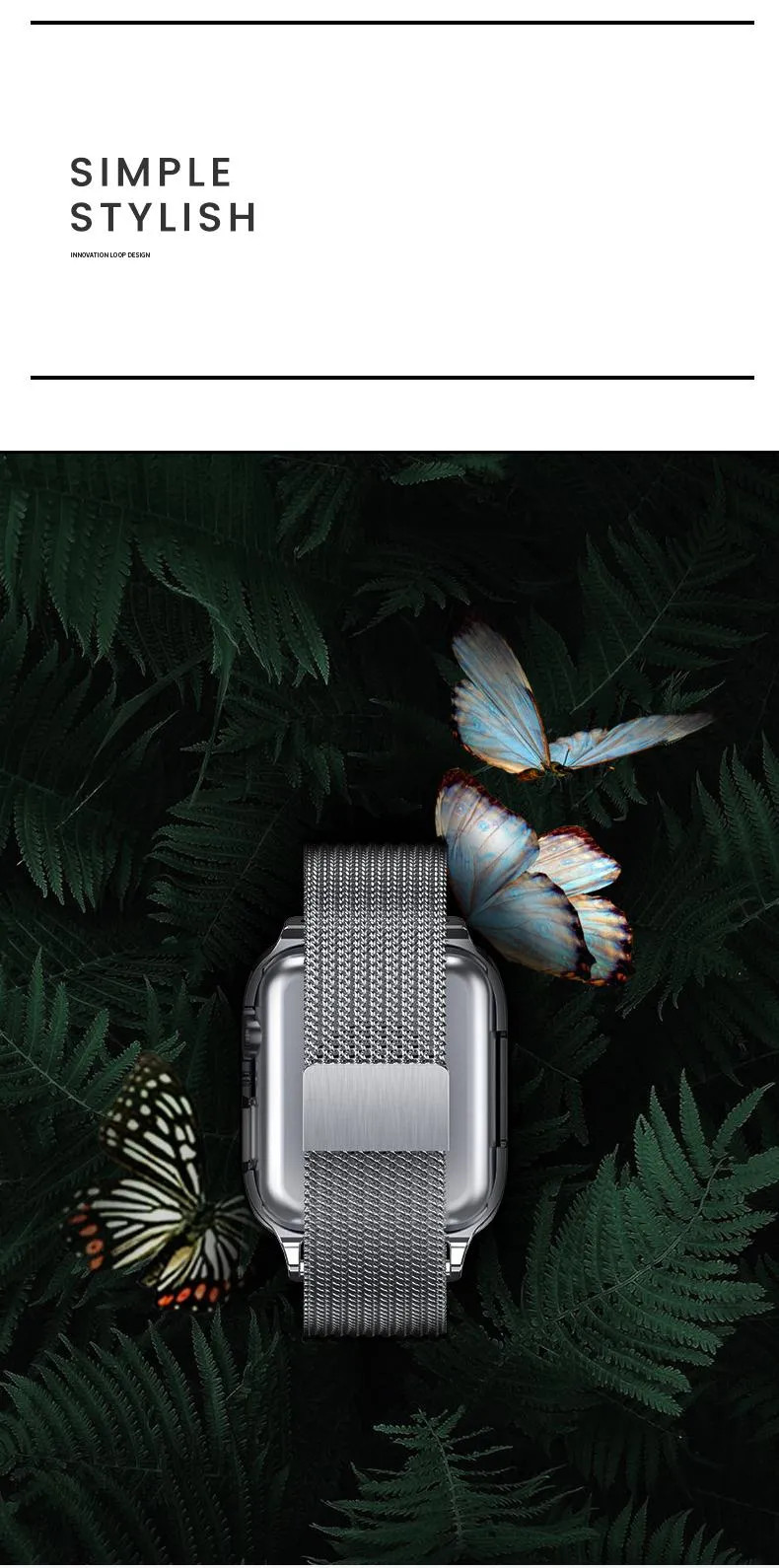 Dây đeo thay thế kèm khung viền bảo vệ cao cấp cho Apple Watch 40mm hiệu Usams
