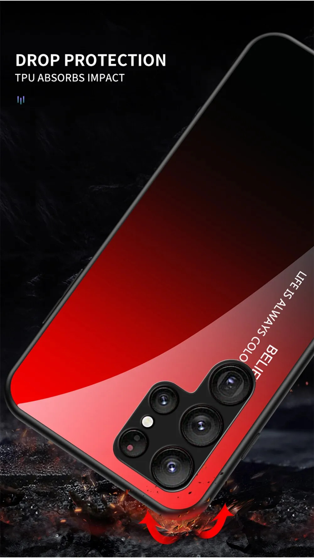 Ốp lưng chống sốc đổi màu cho Samsung Galaxy S23 / S23+ / S23 Plus / S23 Ultra hiệu HOTCASE Gradient 