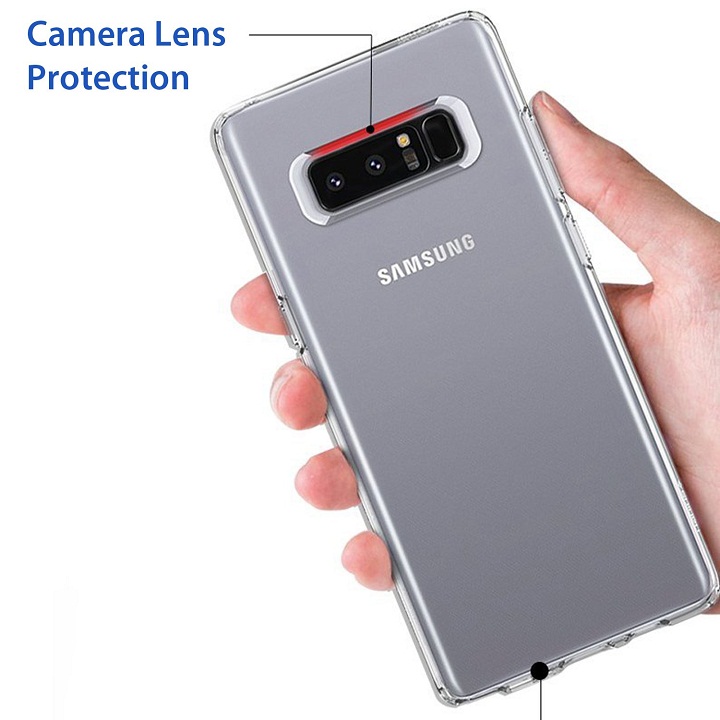Ốp lưng dẻo silicon trong suốt cho Samsung Galaxy Note 8 hiệu Ultra Thin siêu mỏng 0.6mm, chống trầy, chống bụi