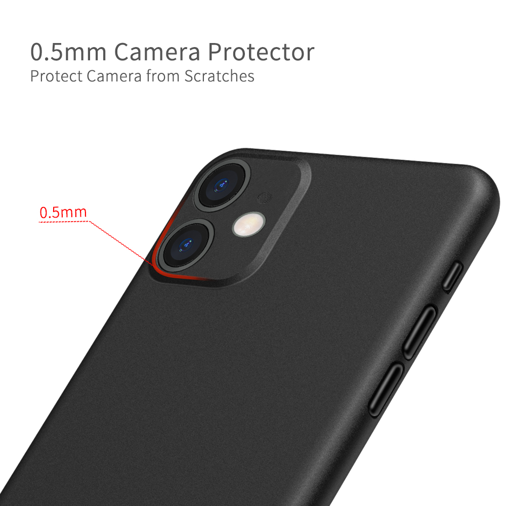 Ốp lưng nhám siêu mỏng 0.3mm cho iPhone 11 hiệu Memumi có gờ bảo vệ camera
