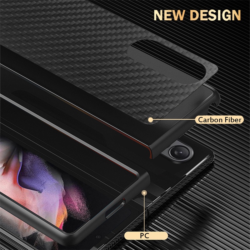 Ốp lưng vân carbon cho Samsung Galaxy Z Fold 3 hiệu X-level Kevlar Folding Screen