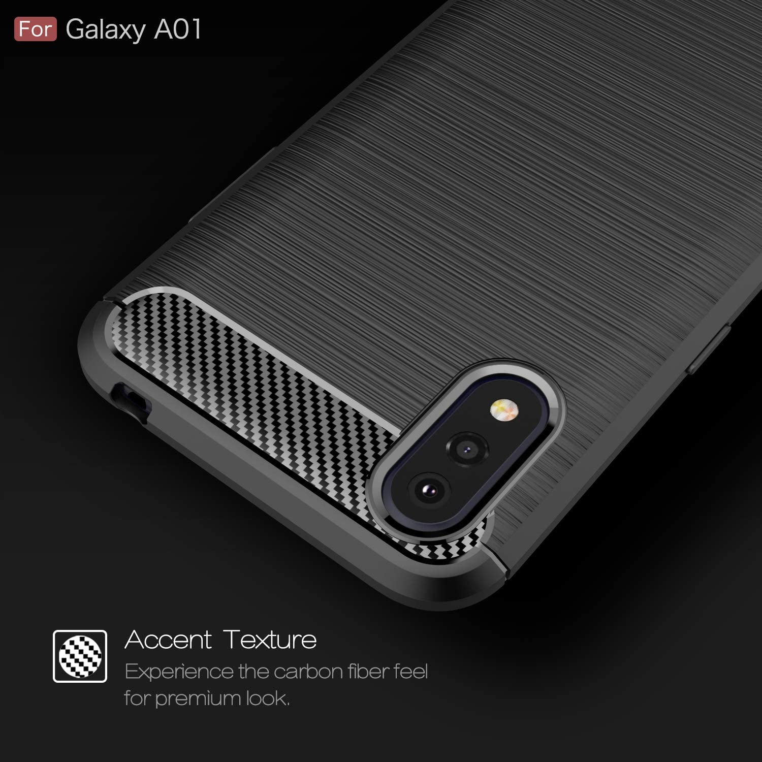 Ốp lưng chống sốc vân kim loại cho Samsung Galaxy A01 hiệu Likgus