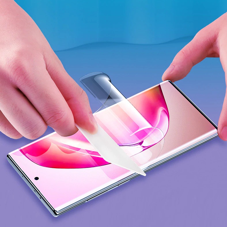 Miếng dán màn hình silicon Full 3D cho Samsung Galaxy Note 10 Plus - Note 10 Plus 5G - Note 10 - Note 10 5Ghiệu Rock Hydrogel