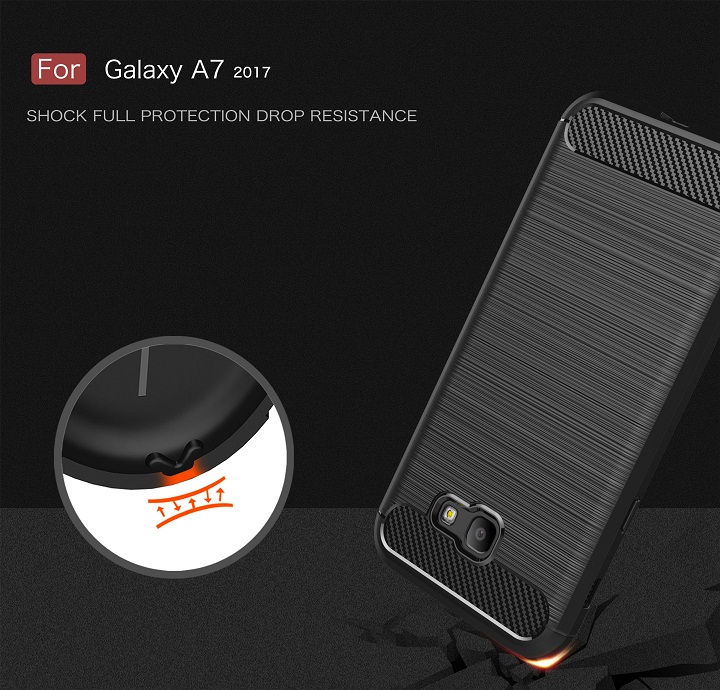 Ốp lưng chống sốc vân kim loại cho Samsung Galaxy A7 2017 hiệu Likgus