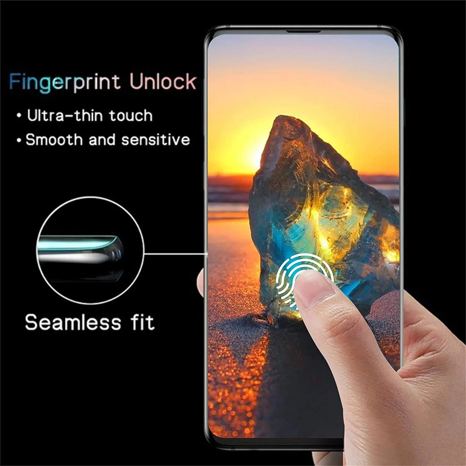 Miếng dán kính cường lực cho Samsung Galaxy S21 / Galaxy S21+ / Galaxy S21 Plus / Galaxy S21 Ultra full màn hình 3D hiệu Kuzoom Protective Glass