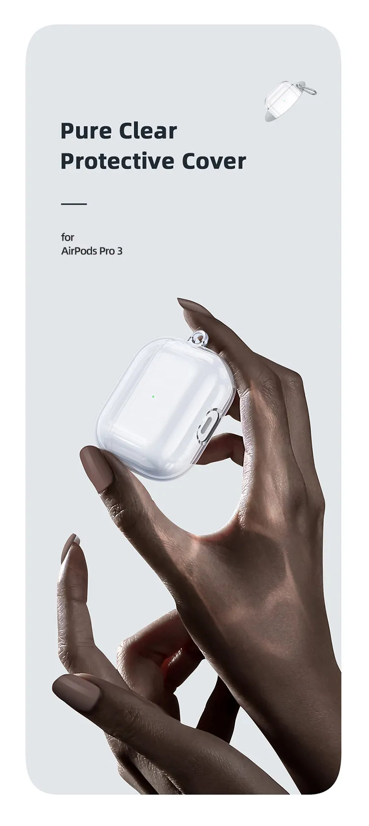 Bao case silicon trong suốt cho tai nghe Apple Airpods 3 chống sốc siêu mỏng 1.5mm hiệu Usams US-BH740