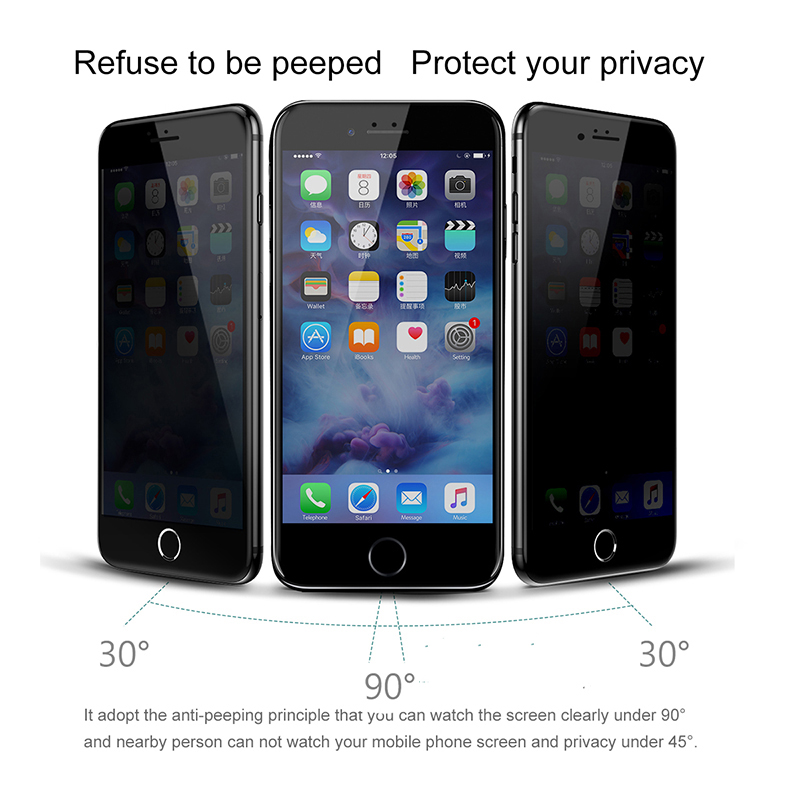 Miếng dán kính cường lực chống nhìn trộm cho iPhone SE 2020 - iPhone 7 - 8 - iPhone 7 Plus - 8 plus - 6 - 6s - 6 plus - 6s plus  hiệu Baseus
