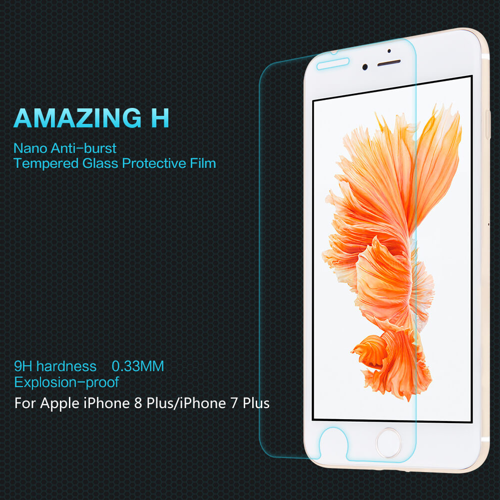Miếng dán kinh cường lực cho iPhone SE 2020 / iPhone 7 / iPhone 8 hiệu Nillkin Amazing H (độ cứng 9H, mỏng 0.33mm, chống dầu, hạn chế vân tay)