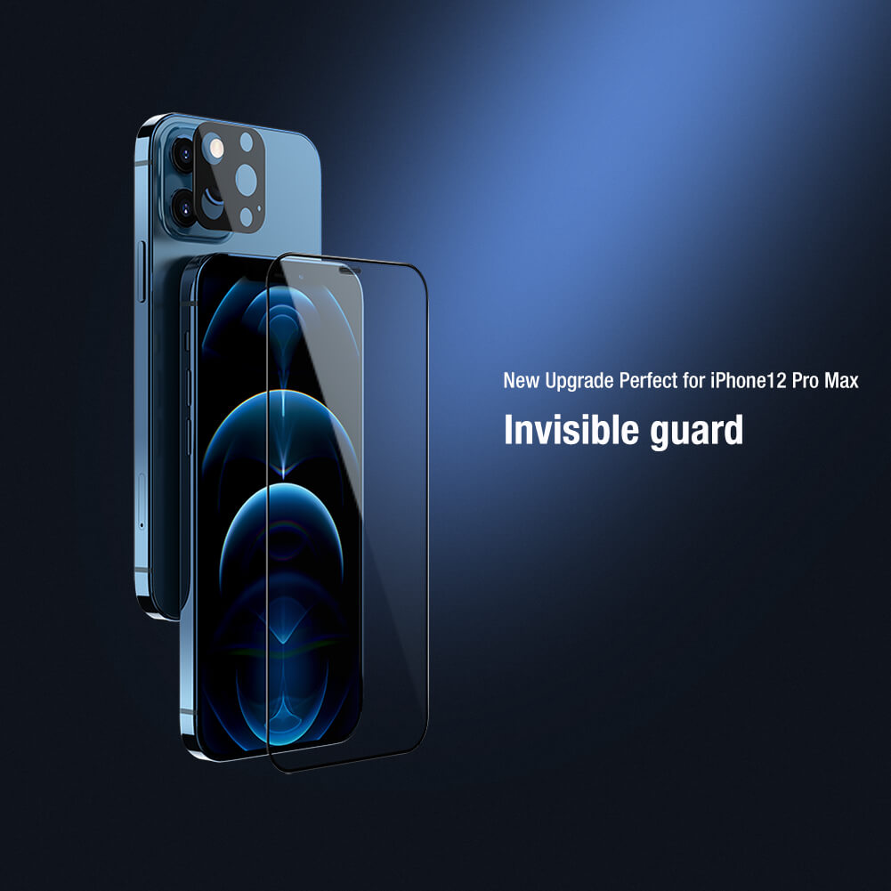 Bộ miếng dán kính cường lực và cường lực bảo vệ Camera cho iPhone 13 Pro hiệu Nillkin Invisible Guard