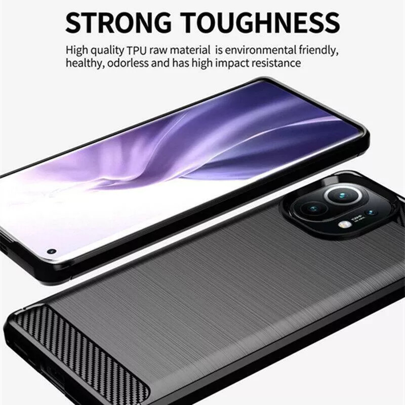 Ốp lưng chống sốc vân kim loại cho Xiaomi Mi 11 5G hiệu Likgus